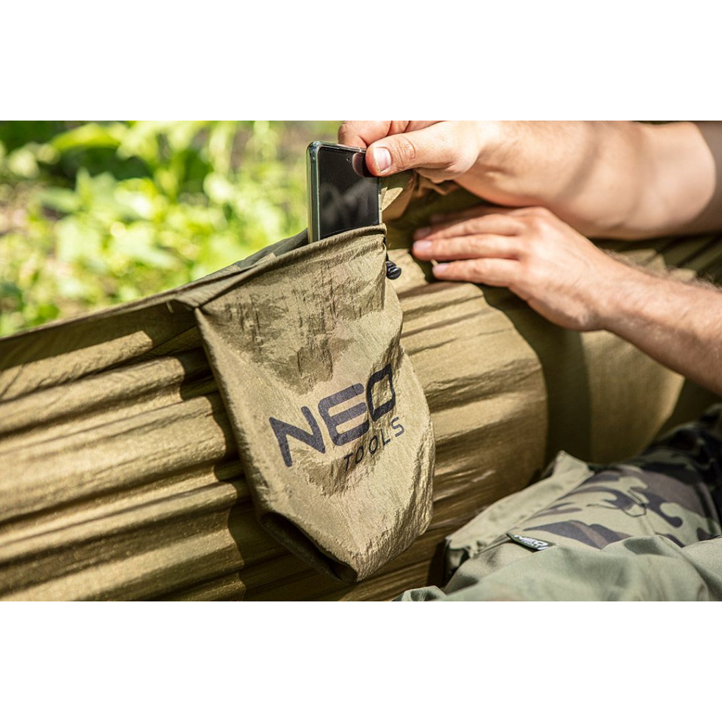 Гамак Neo Tools 330х140 см Зелений (63-124) - зображення 5