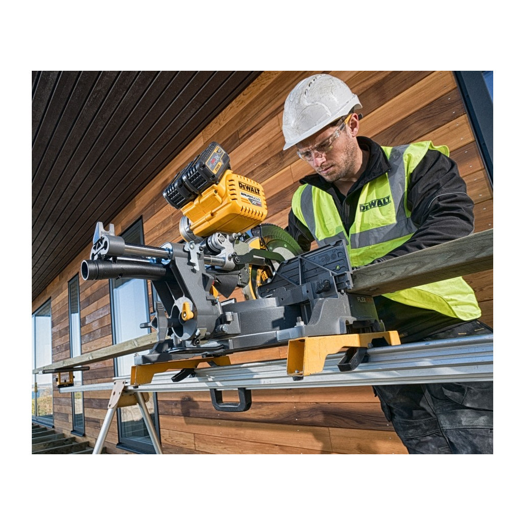 Торцювальна пила DeWALT 54В XR FLEXVOLT Li-Ion, диск 305х30 мм, XPS, 25.5 кг, 2x6Ah, БЖ (DHS780T2A) - изображение 7