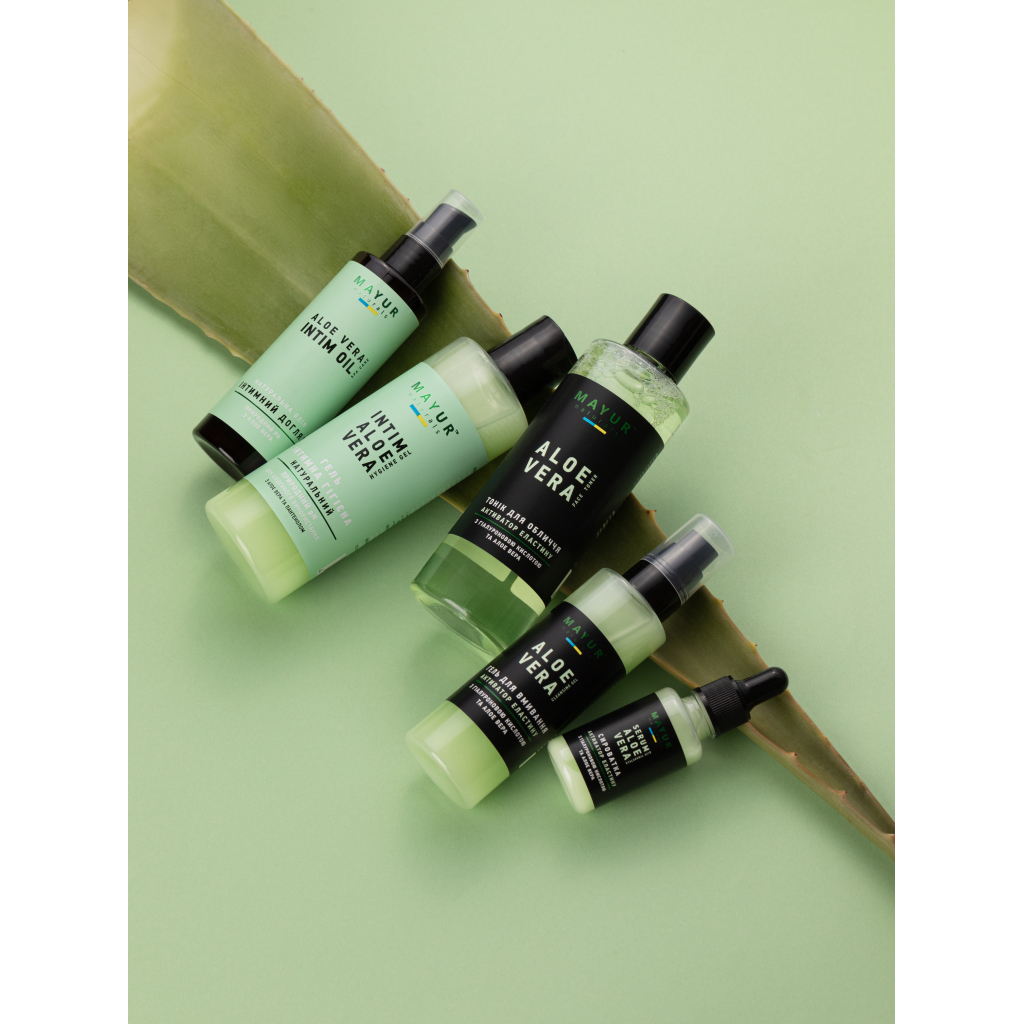 Гель для інтимної гігієни Mayur Intim Aloe Vera Hygiene Gel З алое вера та пантенолом 200 мл (4820230950175) - зображення 2