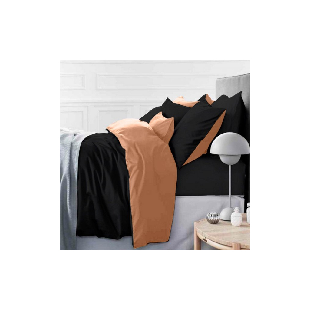 Постільна білизна MirSon Сатин Dark Coffee 0165+0055 220х240 - King Size (2200001169548) - зображення 1