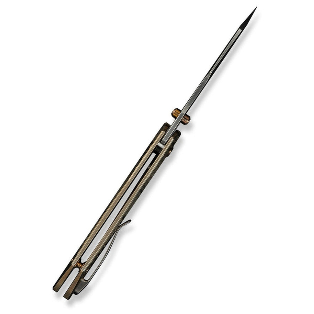 Ніж Weknife High-Fin XL, Gold Titanium, Darkwash (WE24010-3) - зображення 4