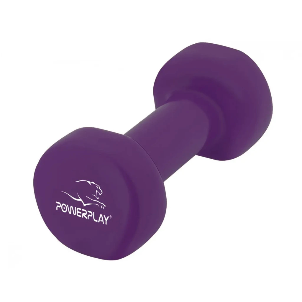 Гантель PowerPlay вінілові 4125 Achilles 2 х 2.5 кг Фіолетові (PP_4125_2.5kg_2in) - зображення 4
