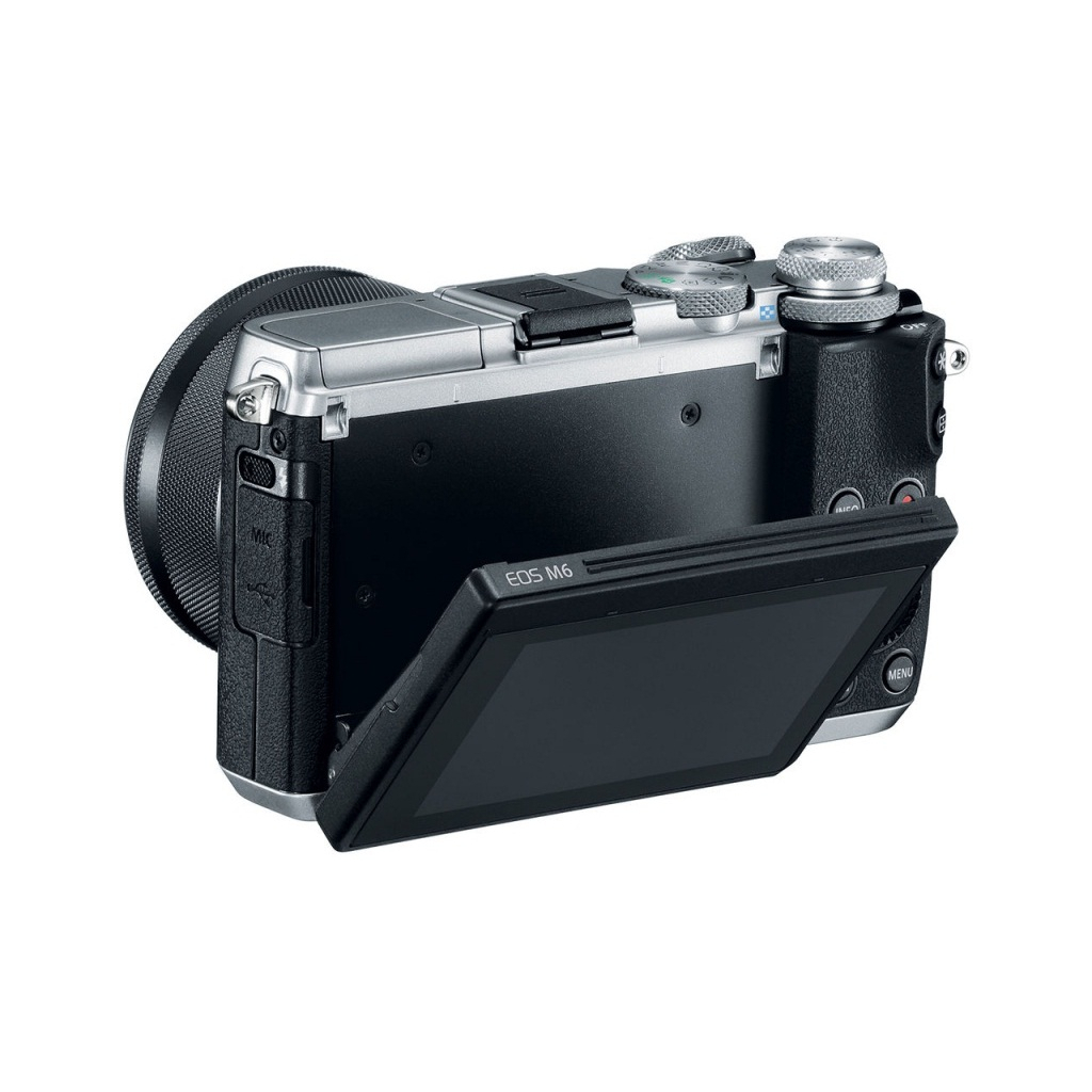 Цифровий фотоапарат Canon EOS M6 Kit 15-45 IS STM Silver (1725C045) - зображення 6