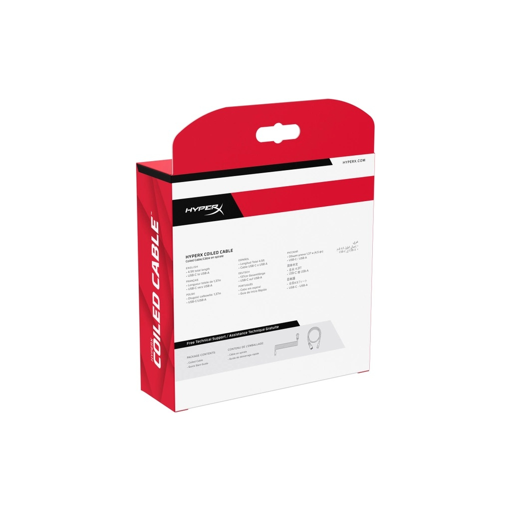 Дата кабель USB 2.0 AM to USB-C 1.37m coiled black HyperX (6J677AA) - picture 10