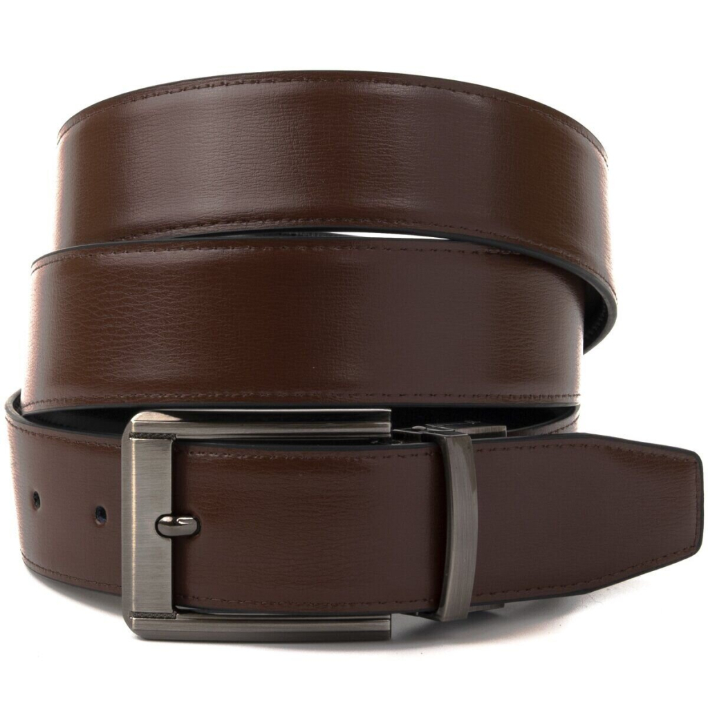 Ремінь Vintage Чоловічий із затемненою пряжкою механіка Коричневий (20225) - зображення 1