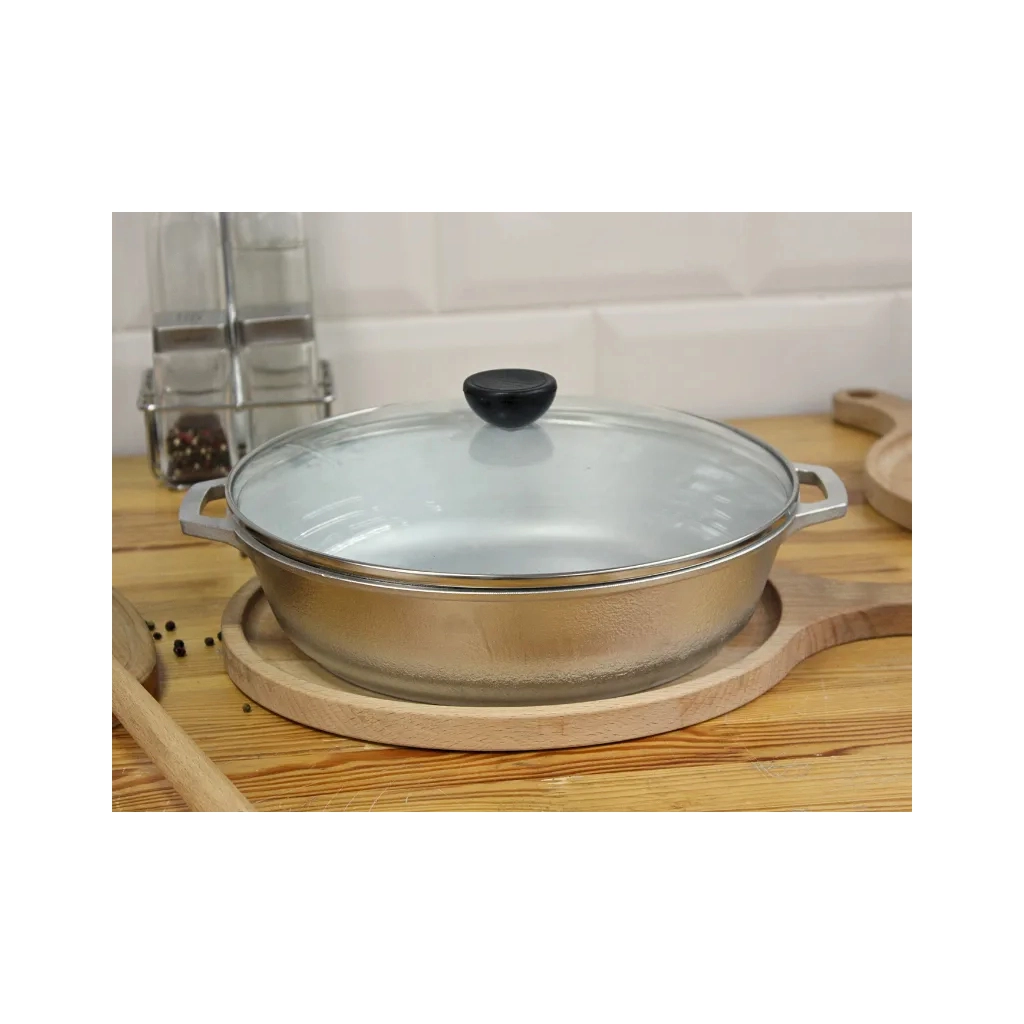 Сковорода Brizoll Monolith алюмінієва зі скляною кришкою 26 см (5-2660-6) - зображення 11