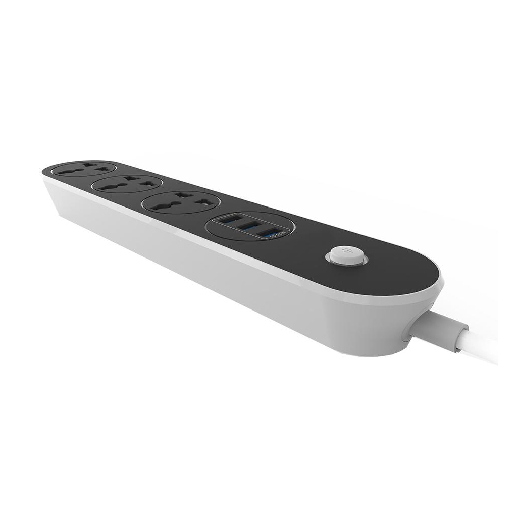 Мережевий фільтр живлення ColorWay CW-CHU33B, 3 розетки/3USB Black 1.8M (CW-CHU33B) - зображення 4