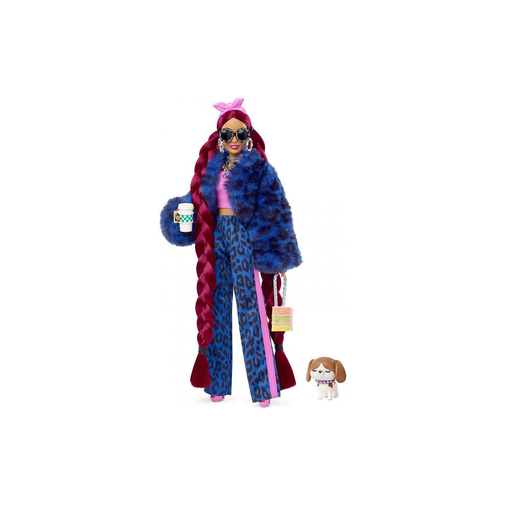Лялька Barbie "Екстра" у синьому леопардовому костюмі (HHN09) - зображення 1