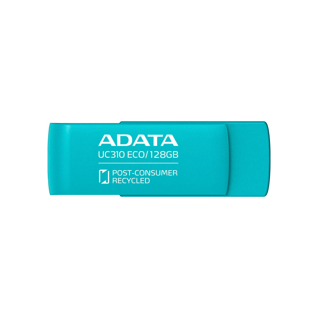 USB флеш накопичувач ADATA 128GB UC310 Eco Green USB 3.2 (UC310E-128G-RGN) - зображення 2