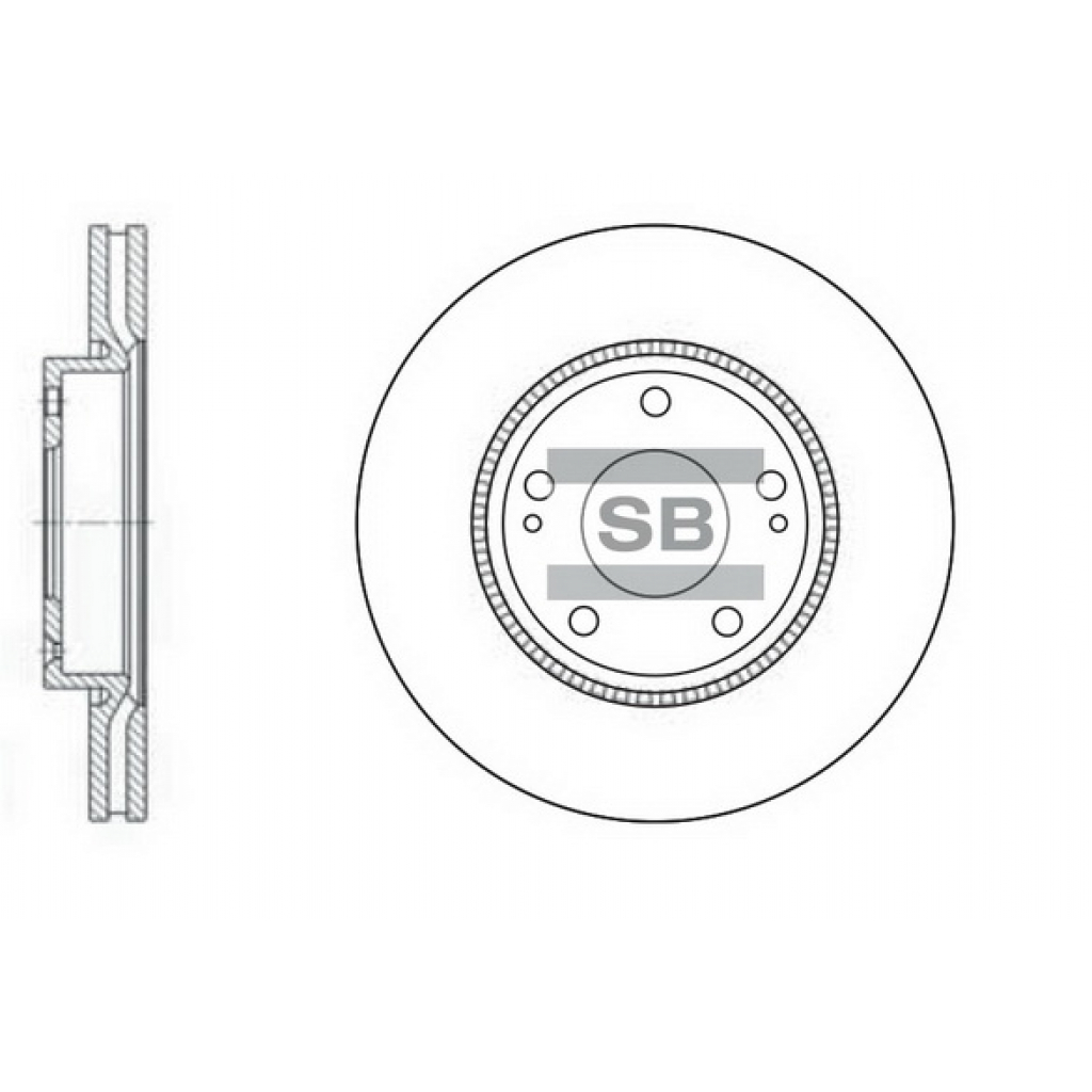 Гальмівний диск HI-Q SD1048 - зображення 1