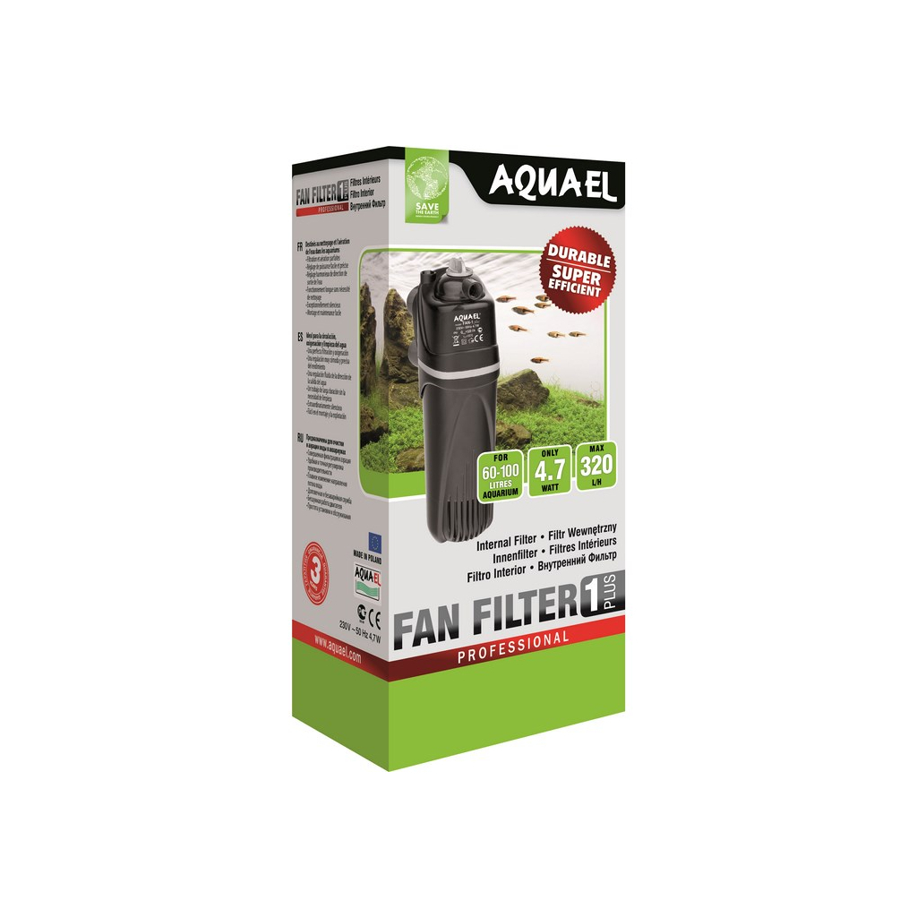 Фільтр для акваріума AquaEl Fan 1 Plus внутрішній до 100 л (5905546030694) - изображение 4