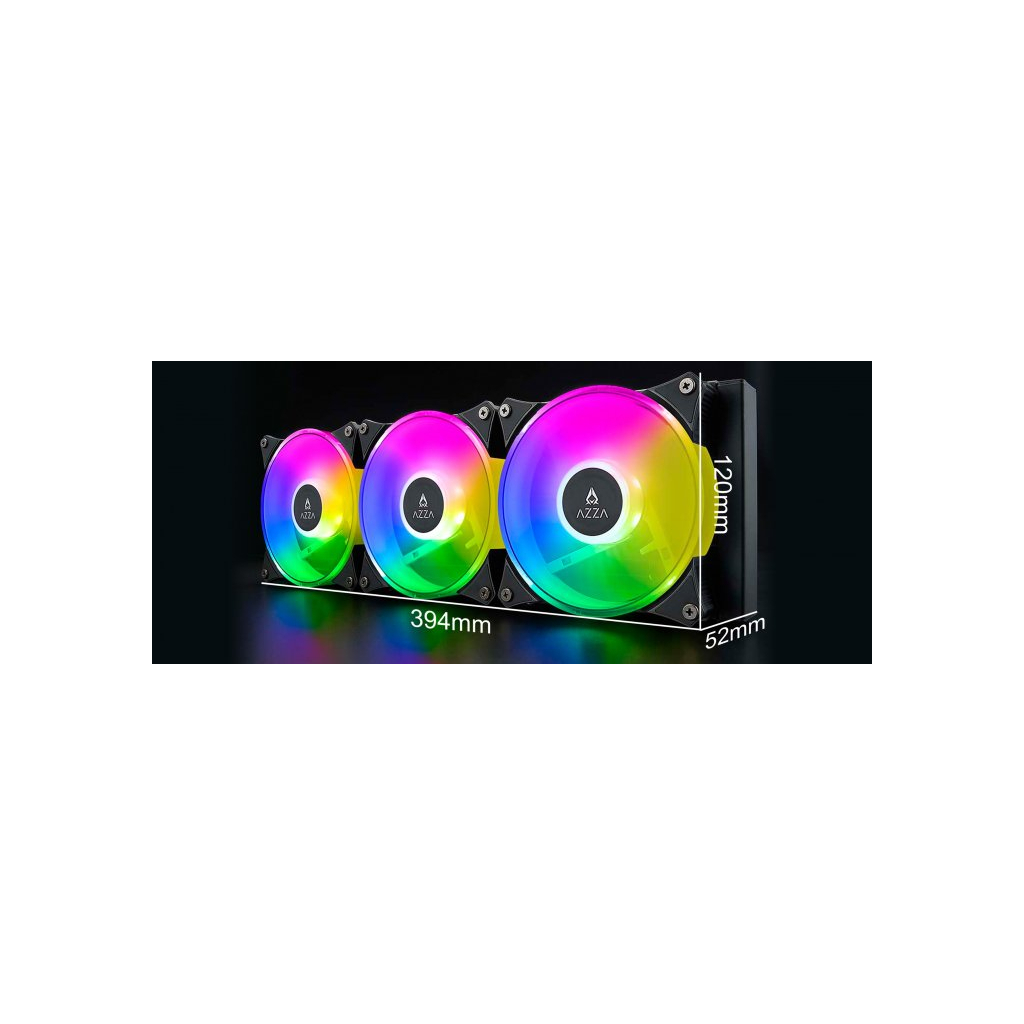 Система рідинного охолодження Azza Blizzard SP 360 (LCAZ-360R-ARGB SP) - зображення 3