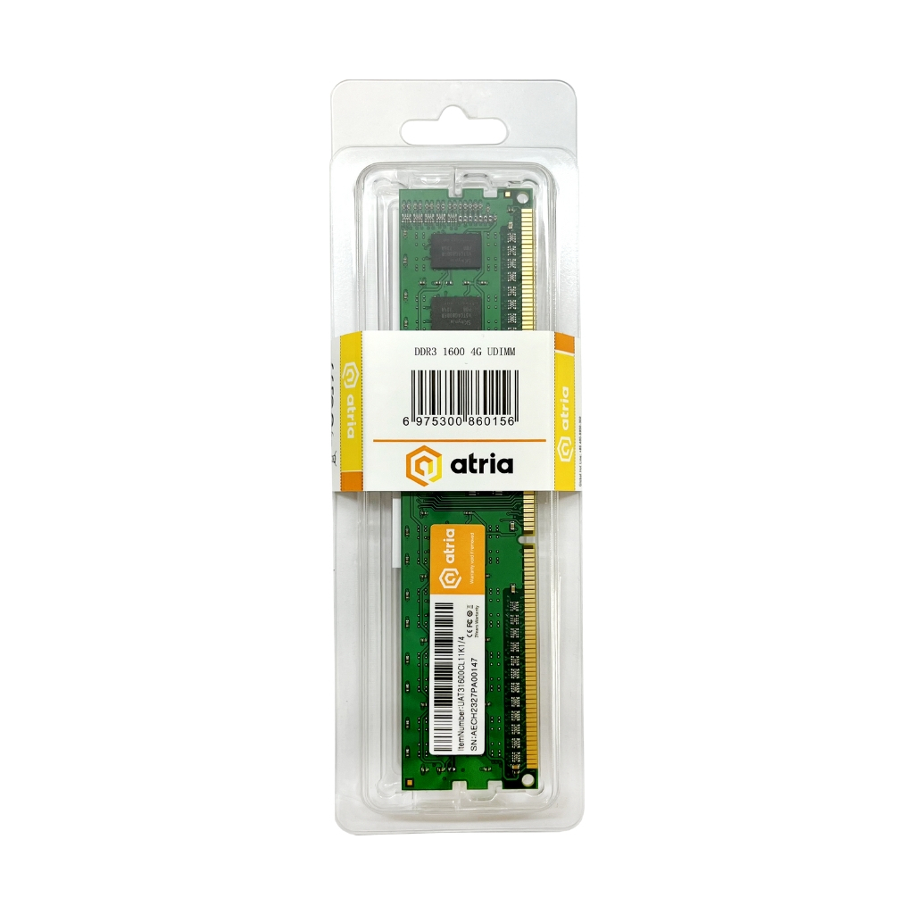 Модуль пам'яті для комп'ютера DDR3 4GB 1600 MHz ATRIA (UAT31600CL11K1/4) - зображення 3