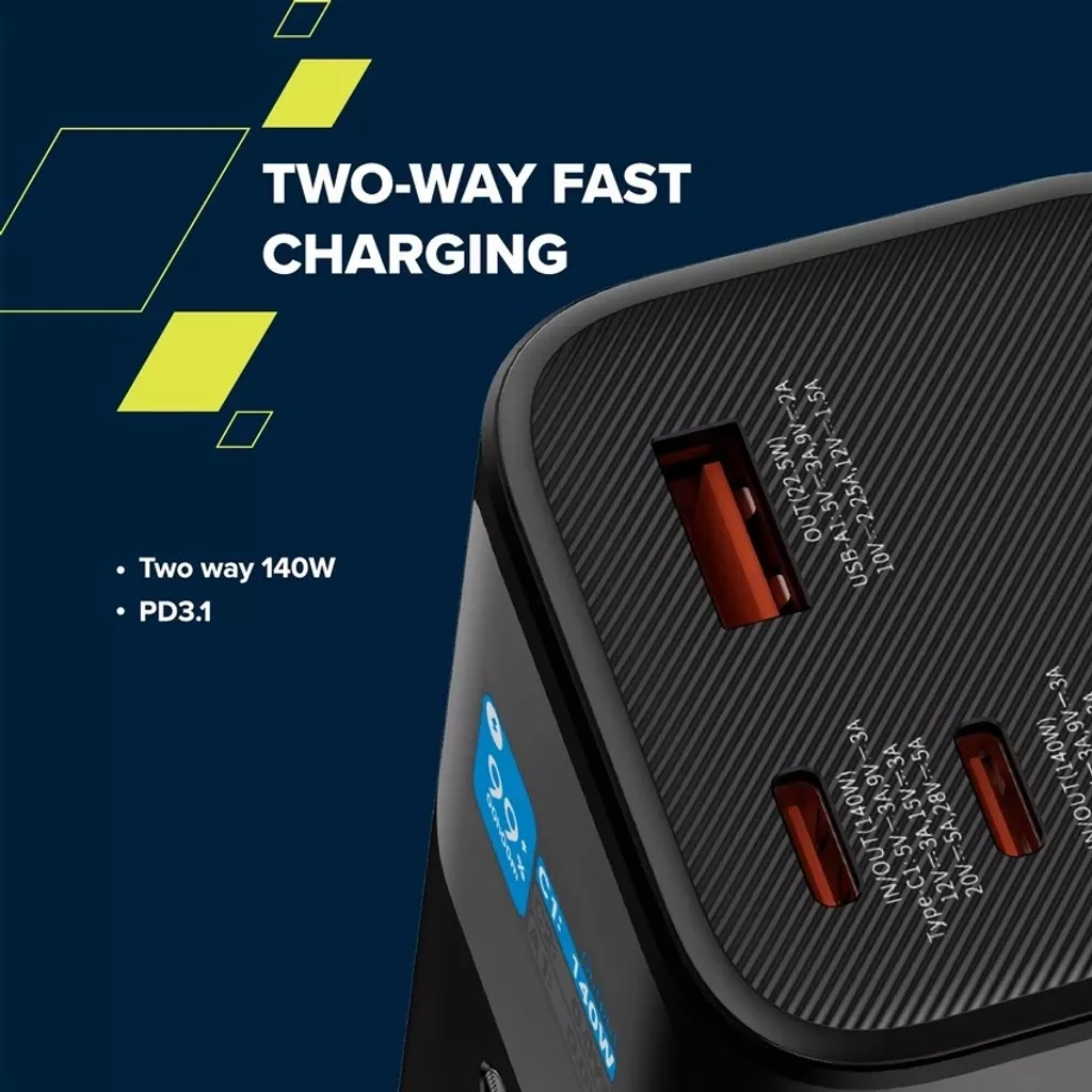 Батарея універсальна Canyon PB-2010 27000mAh PD/3.1/140Wh, in/out2xUSB-C PD/140W, outUSB-A/22.5W (CNE-CPB2010DG) - зображення 12