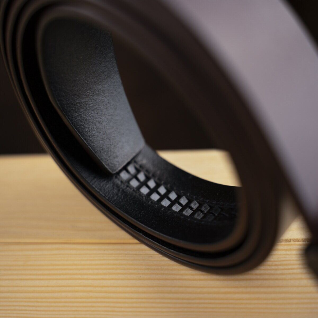 Ремінь Vintage Чоловічий з темною пряжкою автомат Чорний (20295) - зображення 7