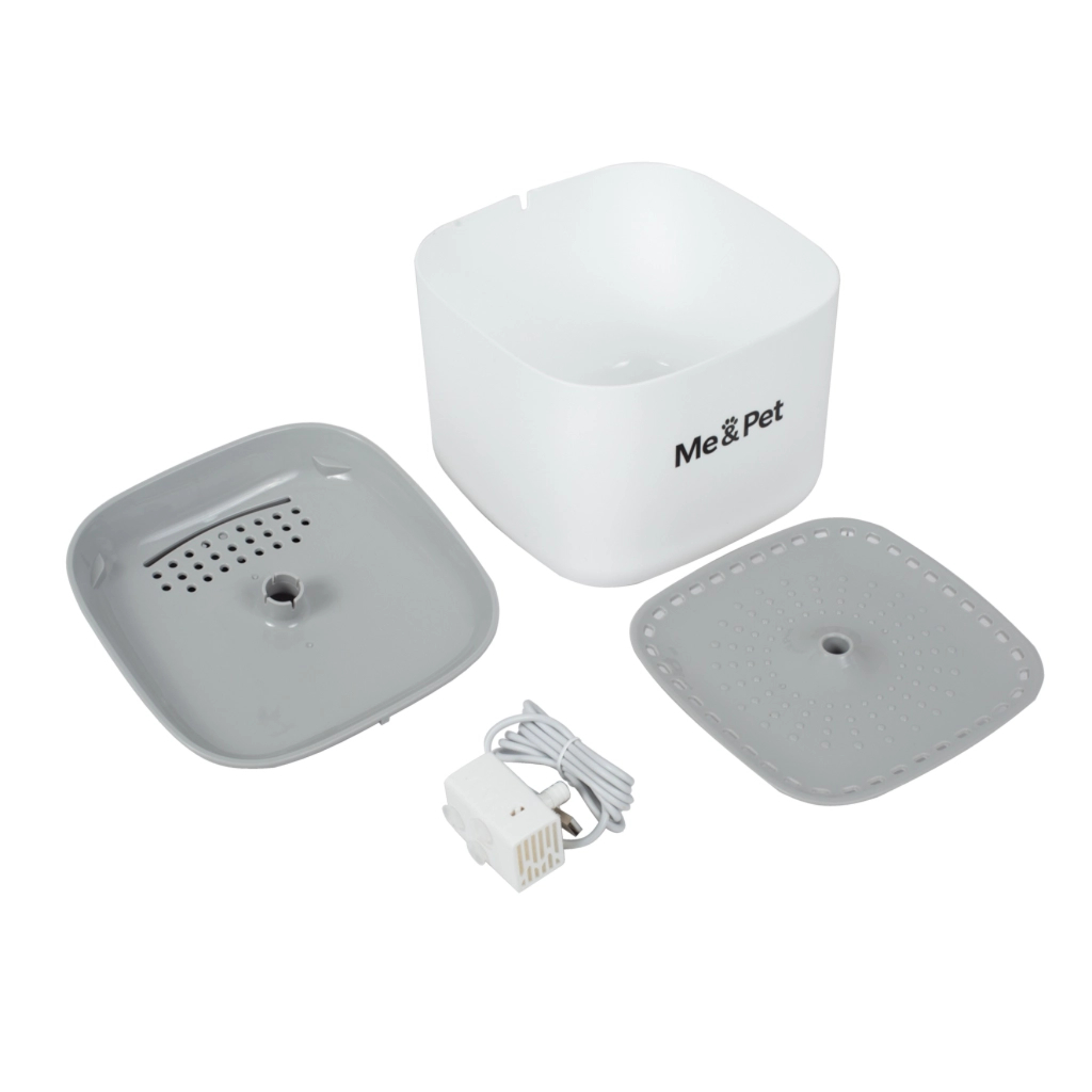 Універсальний посуд для тварин Me&Pet Поїлка фонтан 3 л біла (NMP070) - зображення 3