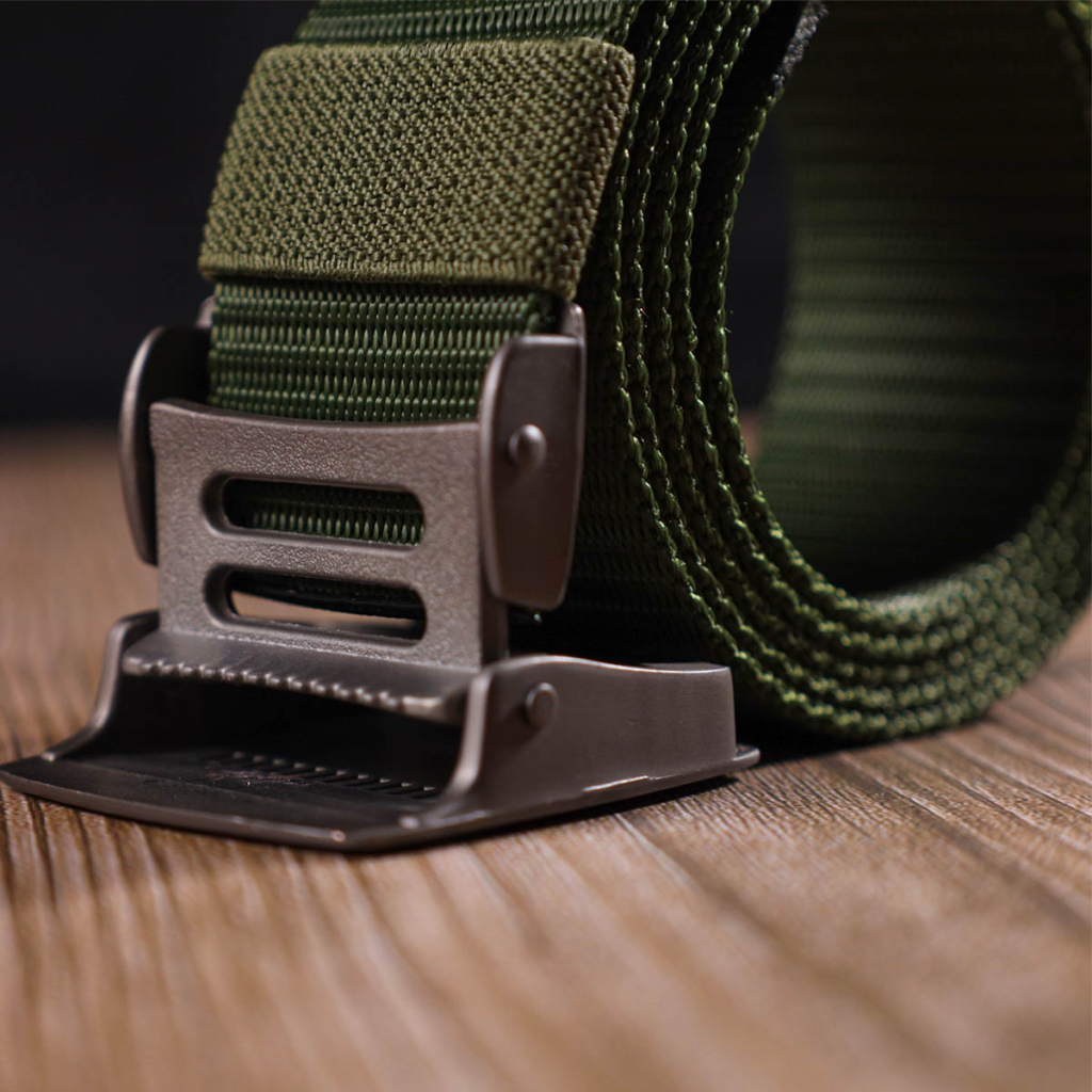 Ремінь Vintage З металевою пряжкою з текстилю Зелений (20595) - изображение 10