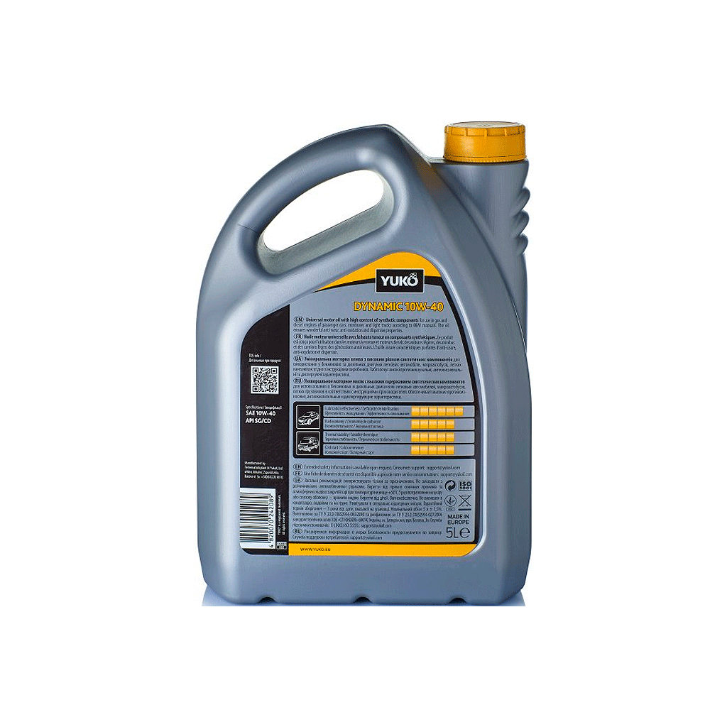 Моторна олива Yuko DYNAMIC 10W-40 5л (4820070242089) - изображение 2