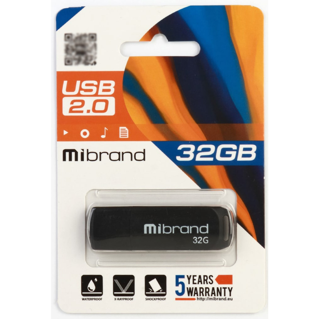 USB флеш накопичувач Mibrand 32GB Mink Black USB 2.0 (MI2.0/MI32P4B) - зображення 2