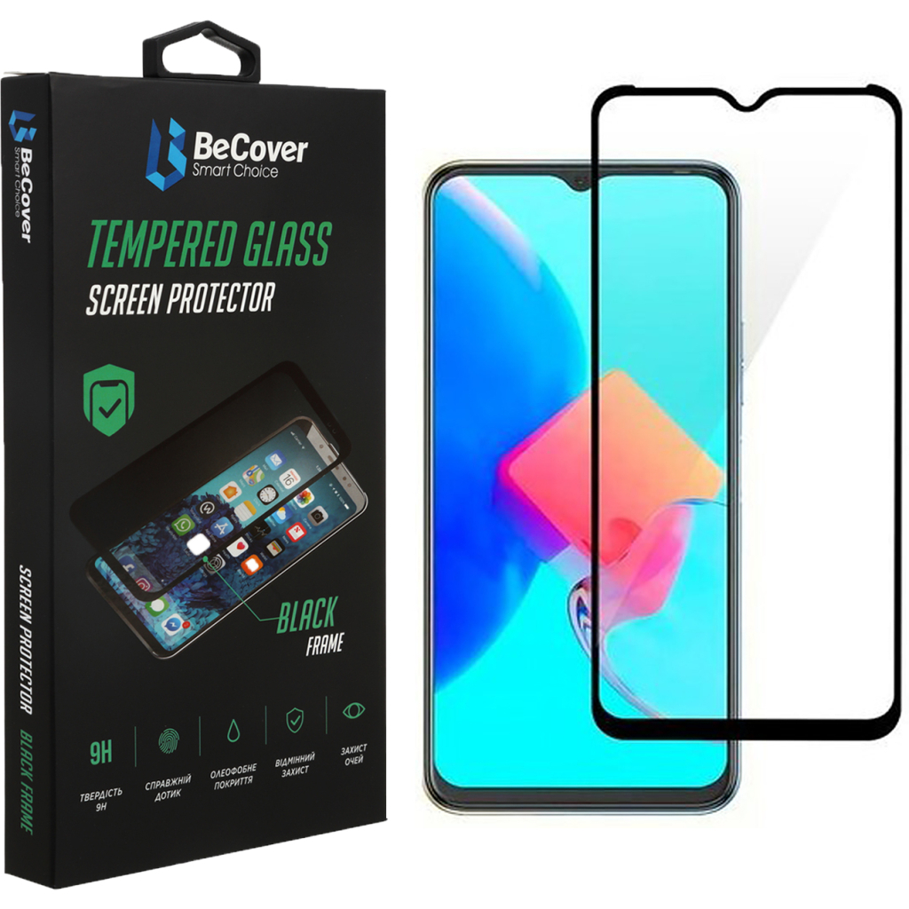 Скло захисне BeCover Tecno Spark 8p (KG7n) Black (708166) - зображення 1
