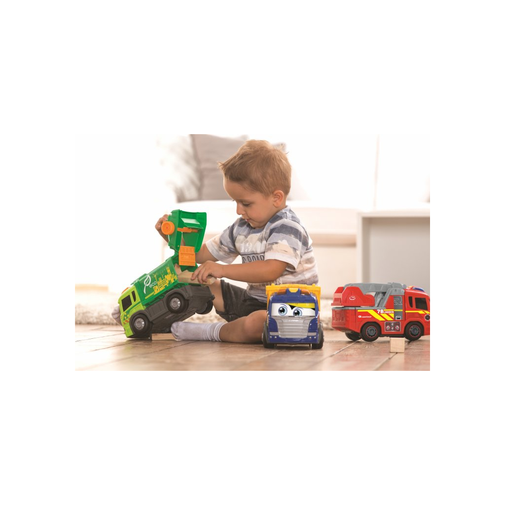 Спецтехніка Dickie Toys Пожежна машина Хеппі Сканія зі світловими та звуковими ефектами 25 см (3814016) - зображення 8