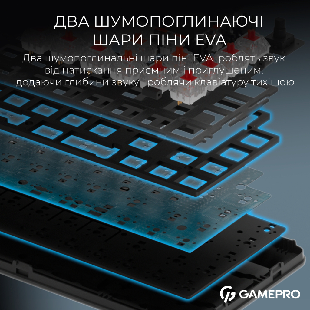 Клавіатура GamePro Asgard Valhalla MK210B Pro 65 RGB Wireless/Bluetooth/USB Black (MK210B Pro) - зображення 10