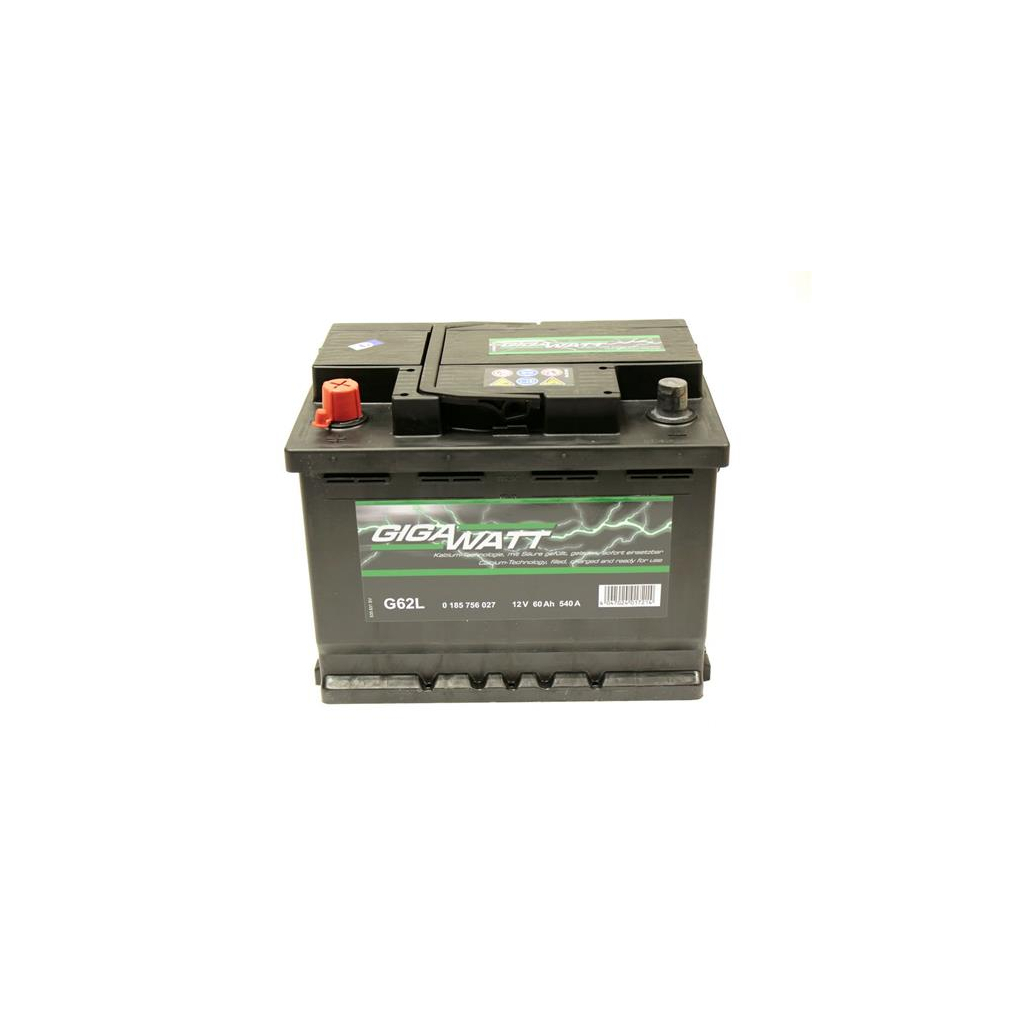 Акумулятор автомобільний GigaWatt 60А (0185756027) - зображення 1
