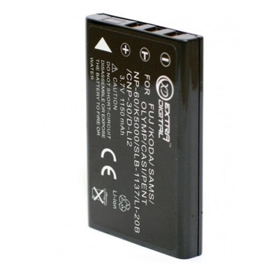 Акумулятор до фото/відео Extradigital Casio NP-30, KLIC-5000, LI-20B, D-L12, NP-60 (DV00DV1043) - зображення 2