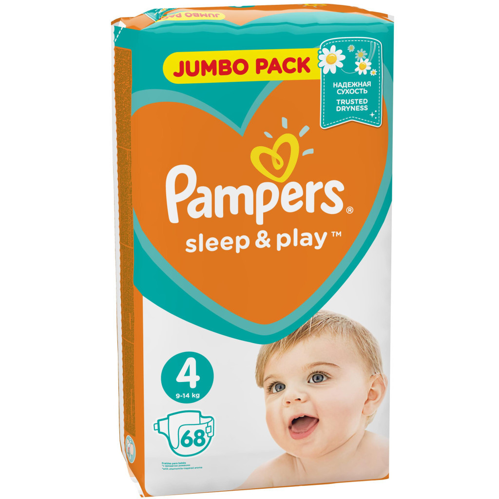 Підгузки Pampers Sleep & Play Maxi Розмір 4 (9-14 кг), 68 шт (4015400203551) - зображення 3