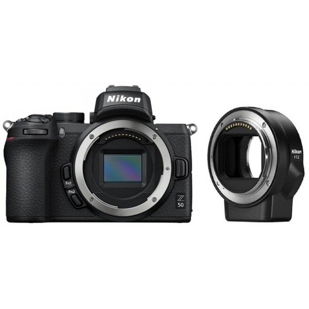 Цифровий фотоапарат Nikon Z50 + FTZ adapter (VOA050K003) - зображення 1