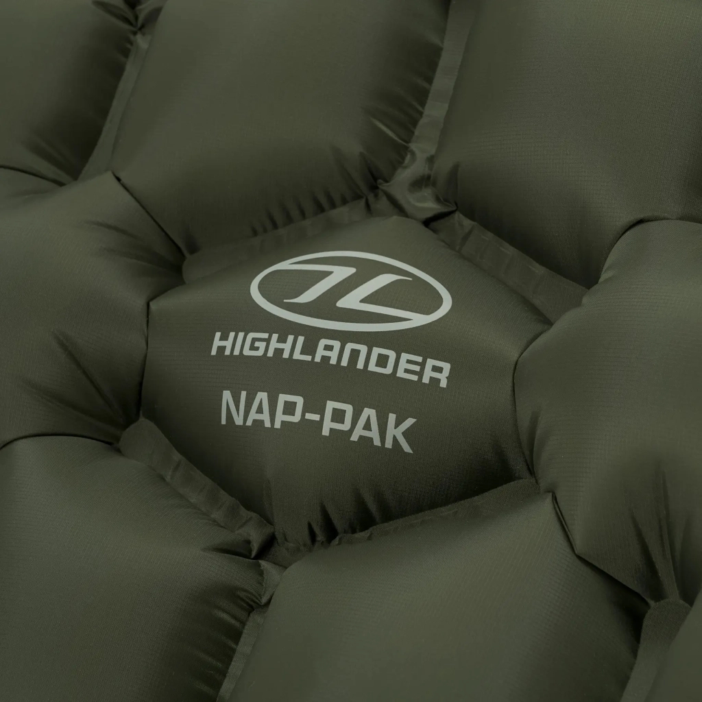 Туристичний килимок Highlander Nap-Pak Inflatable Sleeping Mat 5 cm Olive AIR071 (929796) - зображення 7