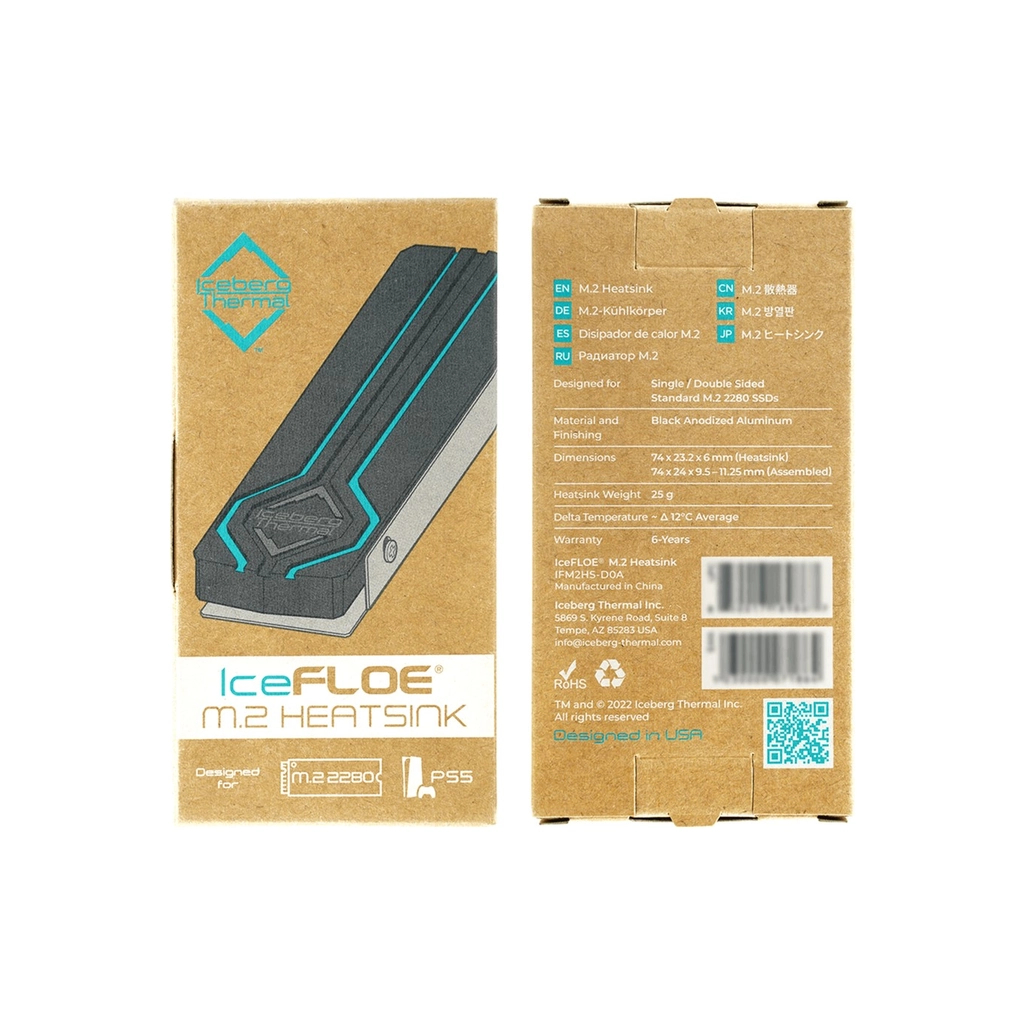 Радіатор охолодження Iceberg Thermal IceFLOE M.2 Heatsink (IFM2HS-D0A) - зображення 6