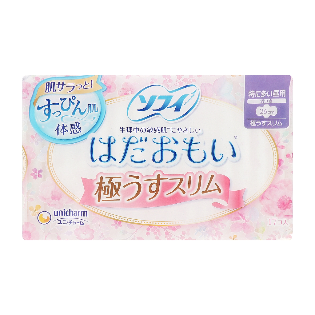 Гігієнічні прокладки Sofy Hadaomoi ультратонкі з крильцями 17 шт. (4903111367610) - зображення 1