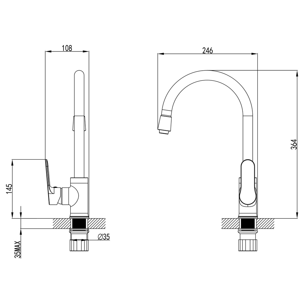 Змішувач Corso MARMORE DB-4B138C (9623100) (DB-4B138C) - зображення 5
