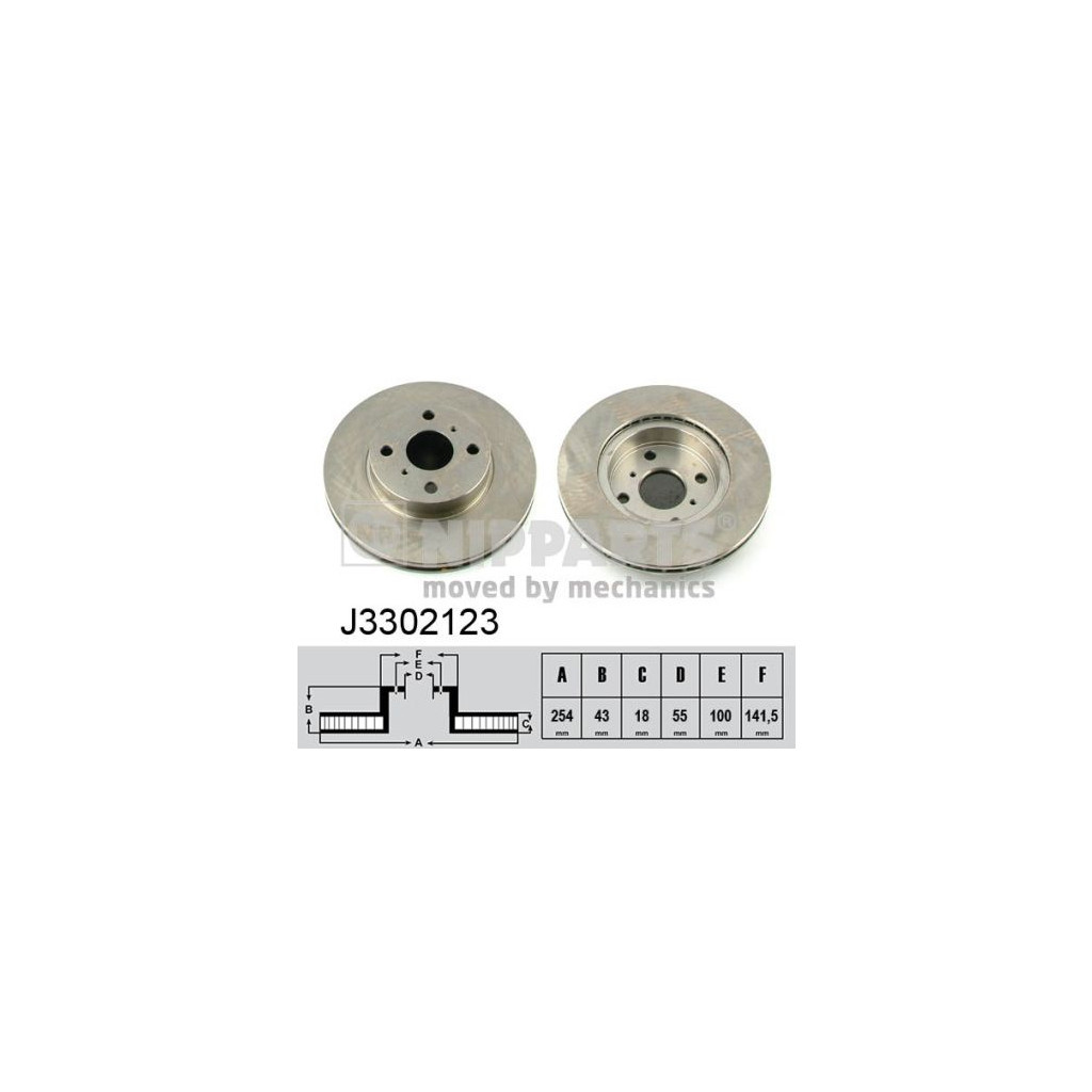 Гальмівний диск Nipparts J3302123 - зображення 1