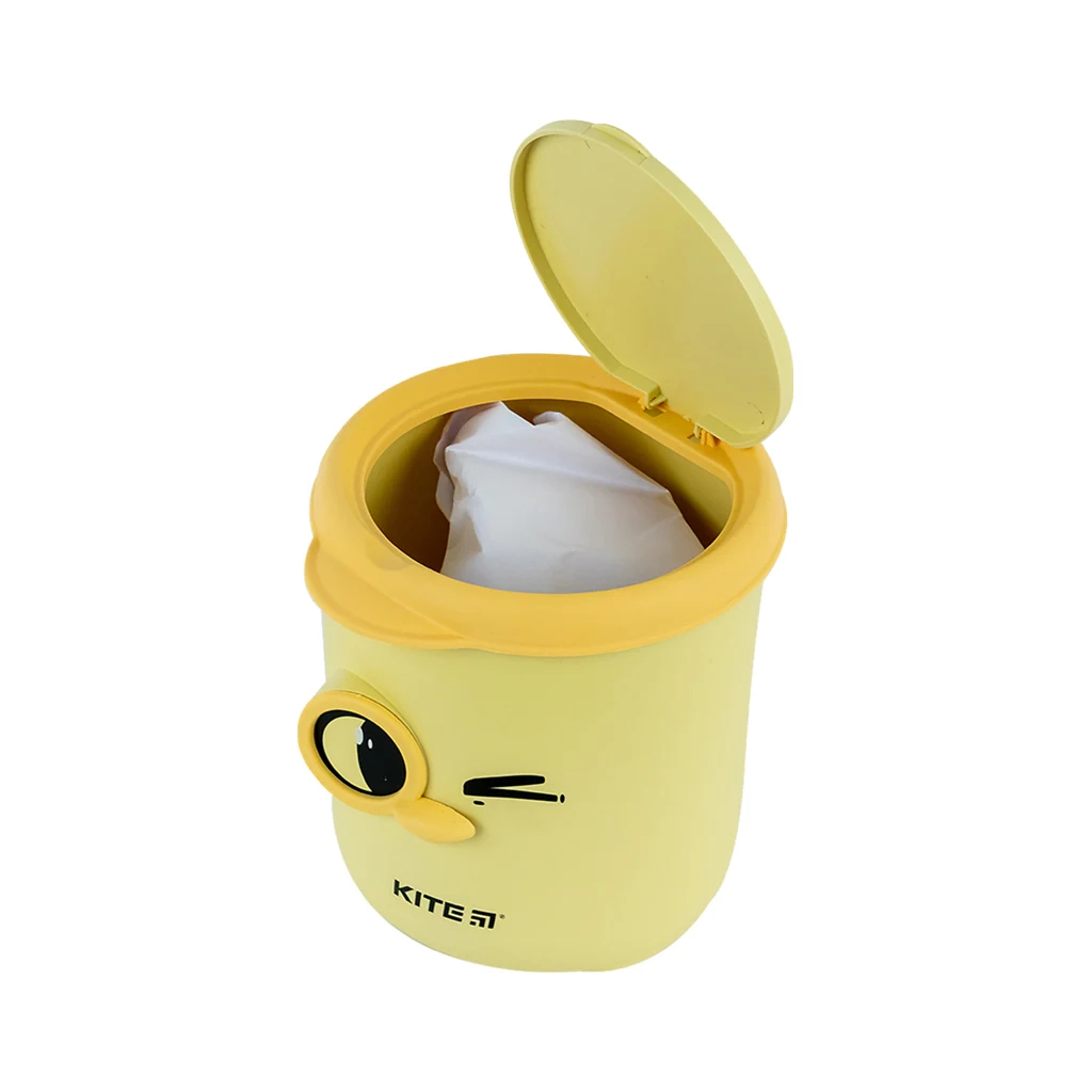 Кошик для паперів Kite Настільний контейнер для сміття, жовтий (K24-011-2) - зображення 4