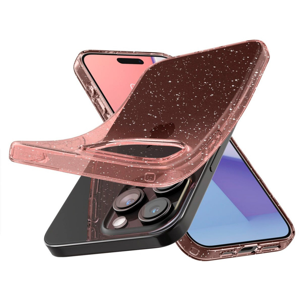 Чохол до мобільного телефона Spigen Apple iPhone 15 Pro Liquid Crystal Glitter Rose Quartz (ACS06702) - зображення 11