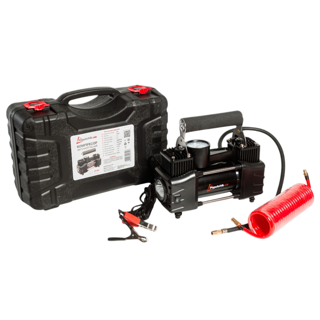 Автомобільний компресор Poputchik 85л/хв, 10 А (13-015-IS) - изображение 3