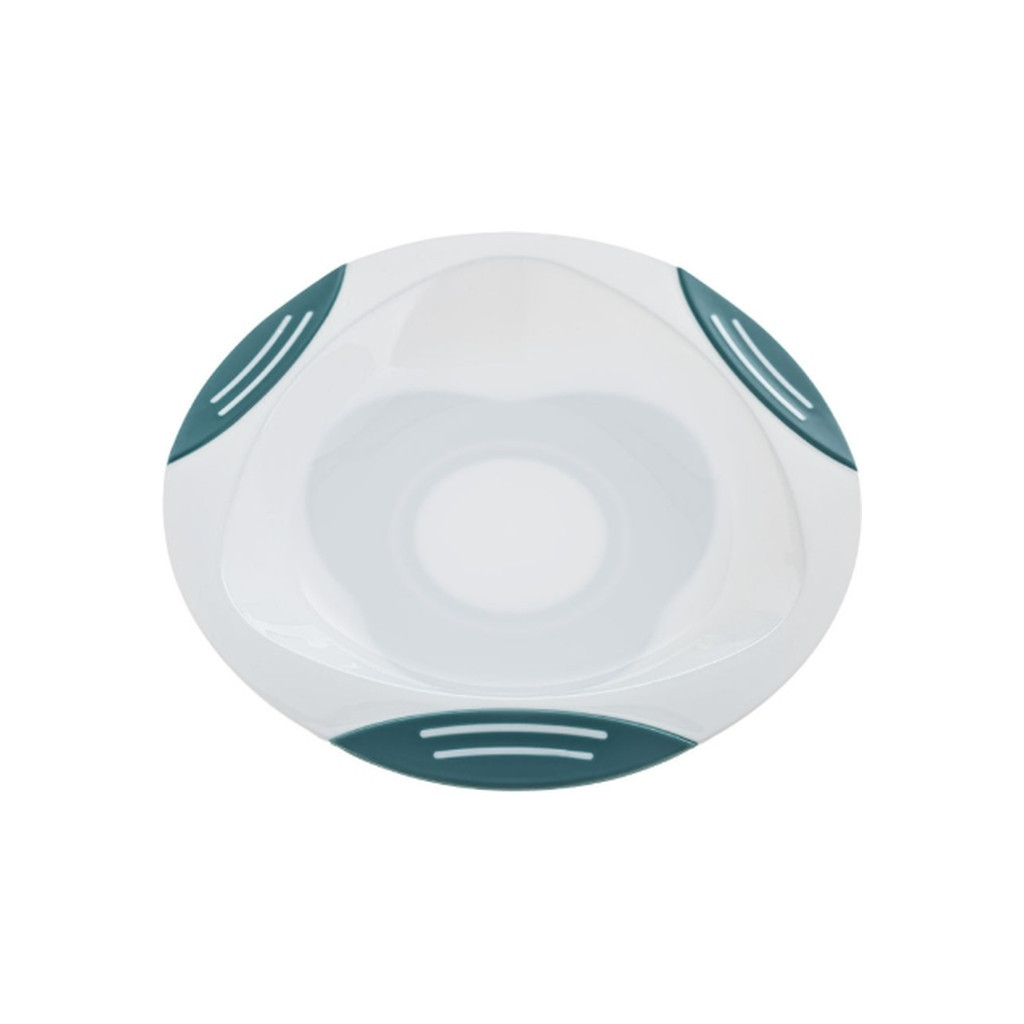 Тарілка дитяча Akuku на присосці, білий-бірюзовий (A0524) - picture 1