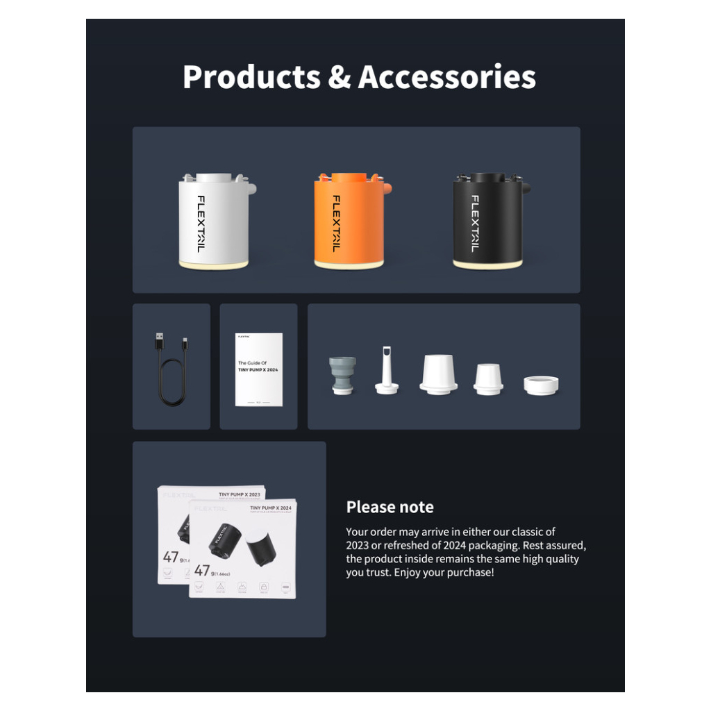 Насос для надувних меблів Flextail Tiny Pump Х з функцією ліхтаря, чорний (6975755964355) - picture 8