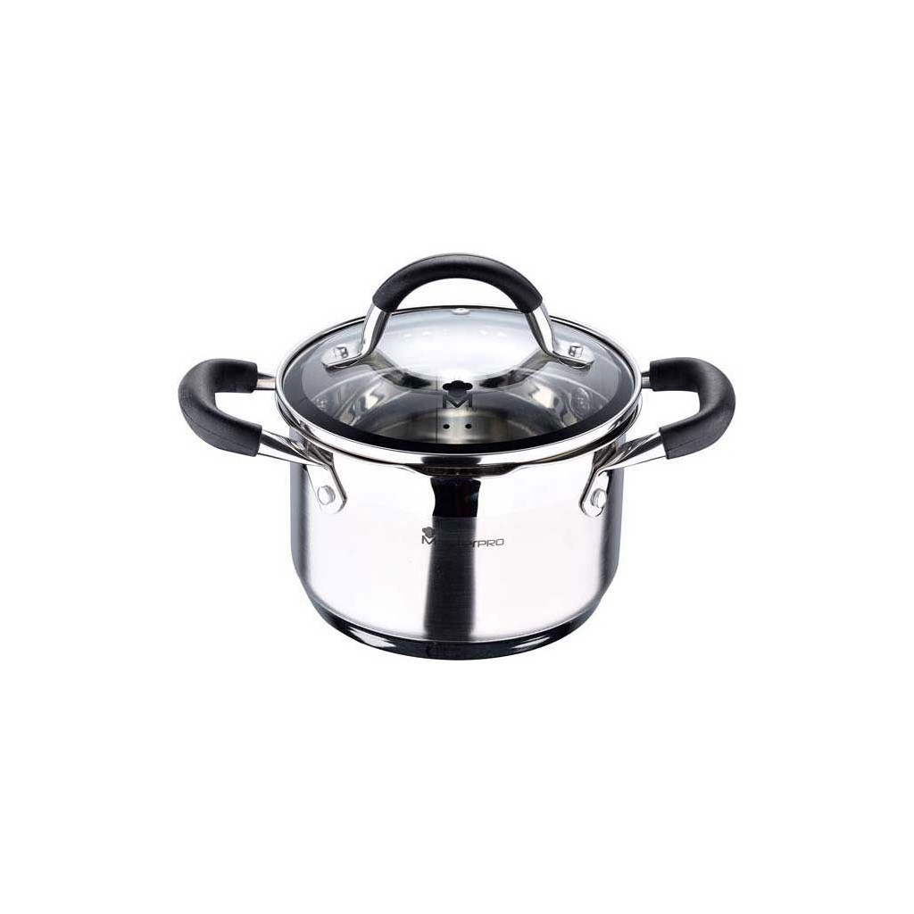Каструля MasterPro Foodies collection висока з кришкою 1,8 л (BGMP-1504-BK) - зображення 1