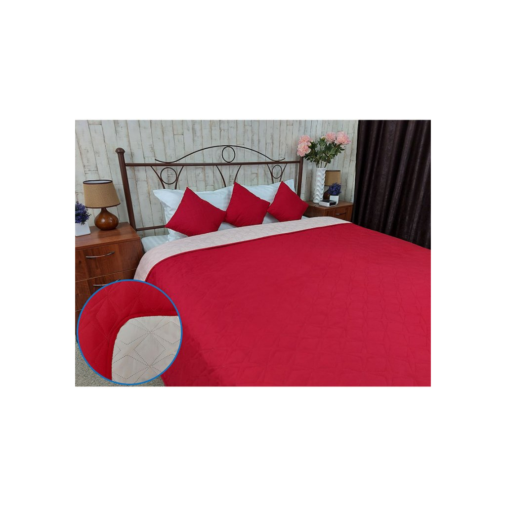 Покривало Руно Двостороннє Cherry Зірка вишневе 150х212 см (360.52У_Cherry зірка) - зображення 1