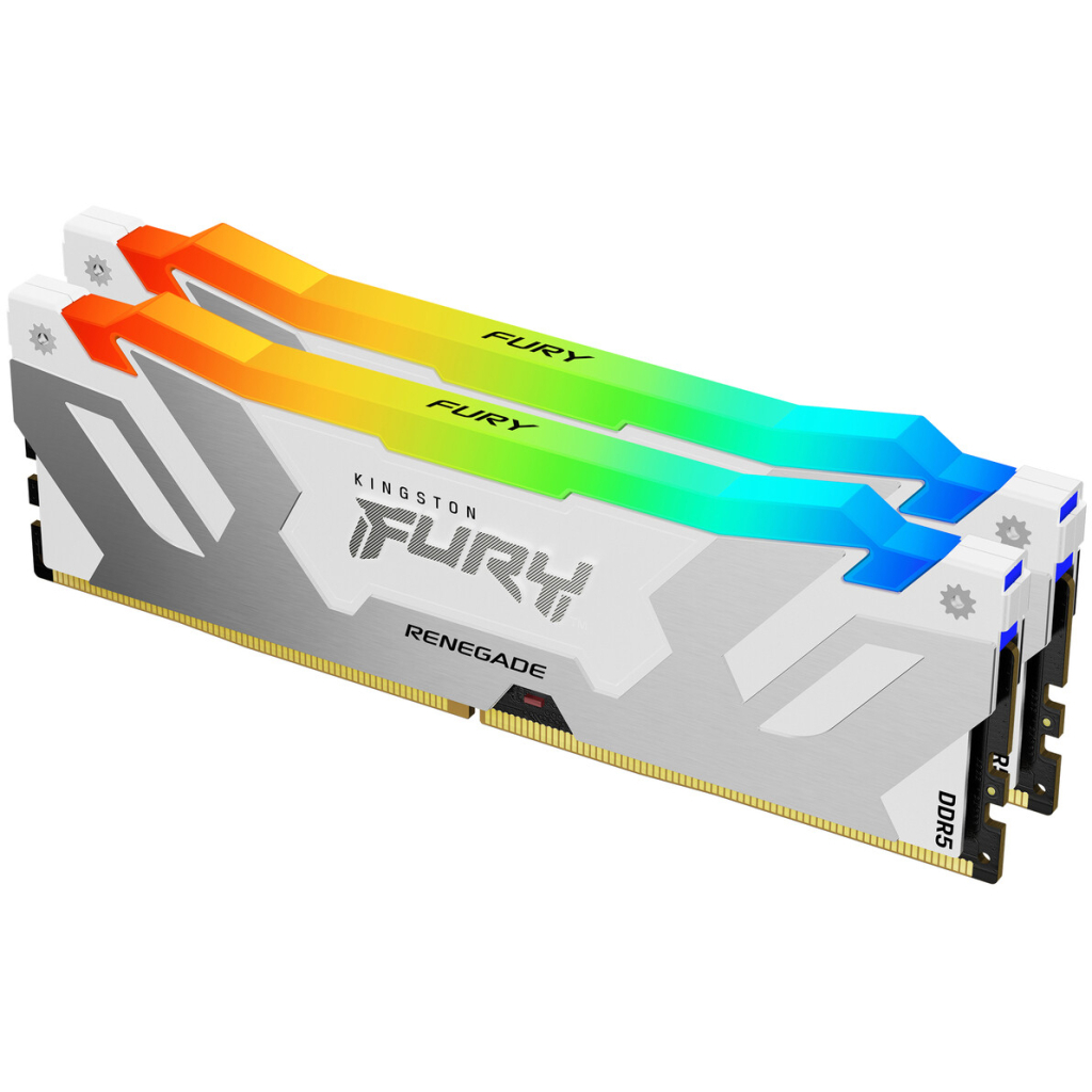 Модуль пам'яті для комп'ютера DDR5 64GB (2x32GB) 6000 MHz Renegade RGB White XMP Kingston Fury (ex.HyperX) (KF560C32RWAK2-64) - зображення 2