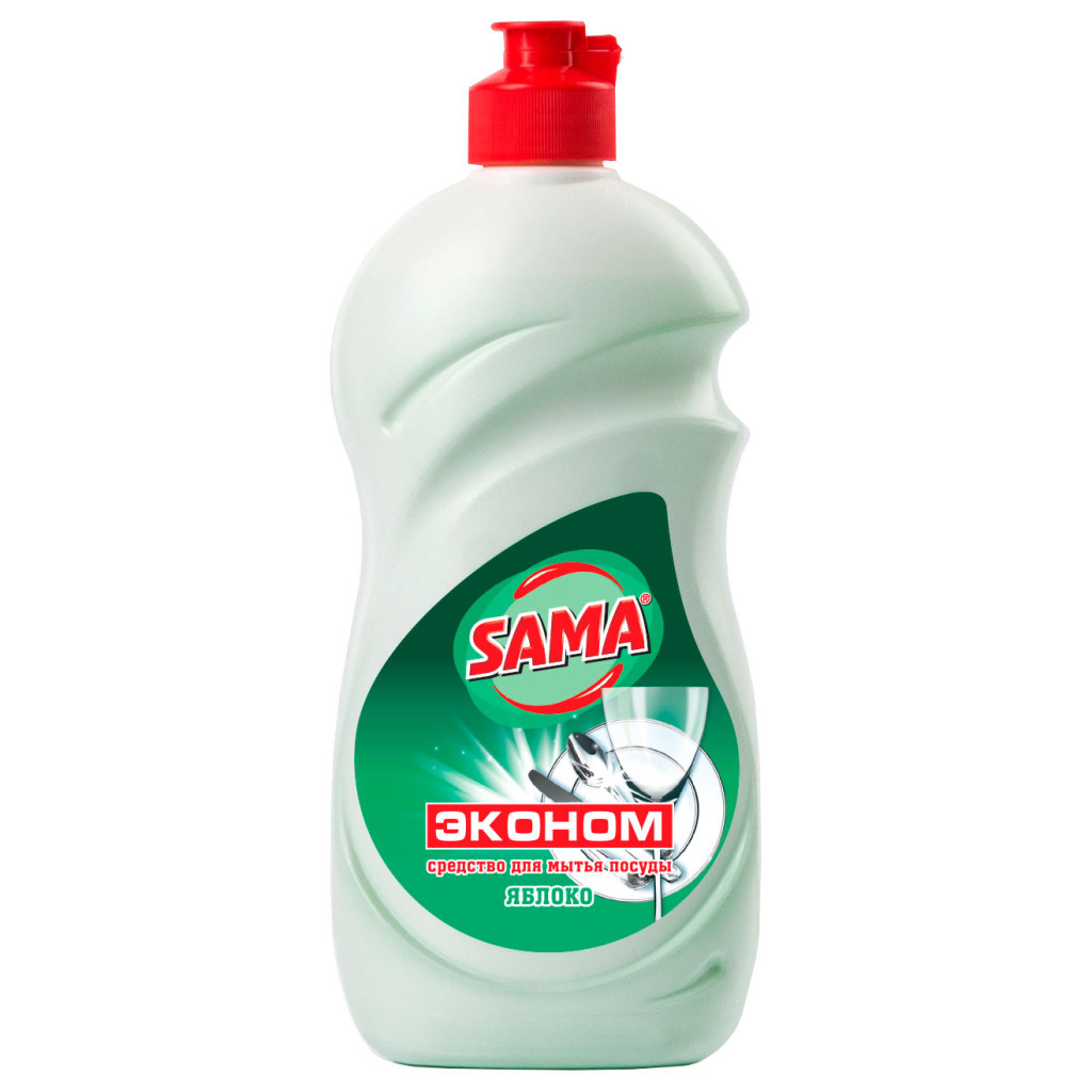 Засіб для ручного миття посуду Sama Яблуко 500 мл (4820020261832) - зображення 1