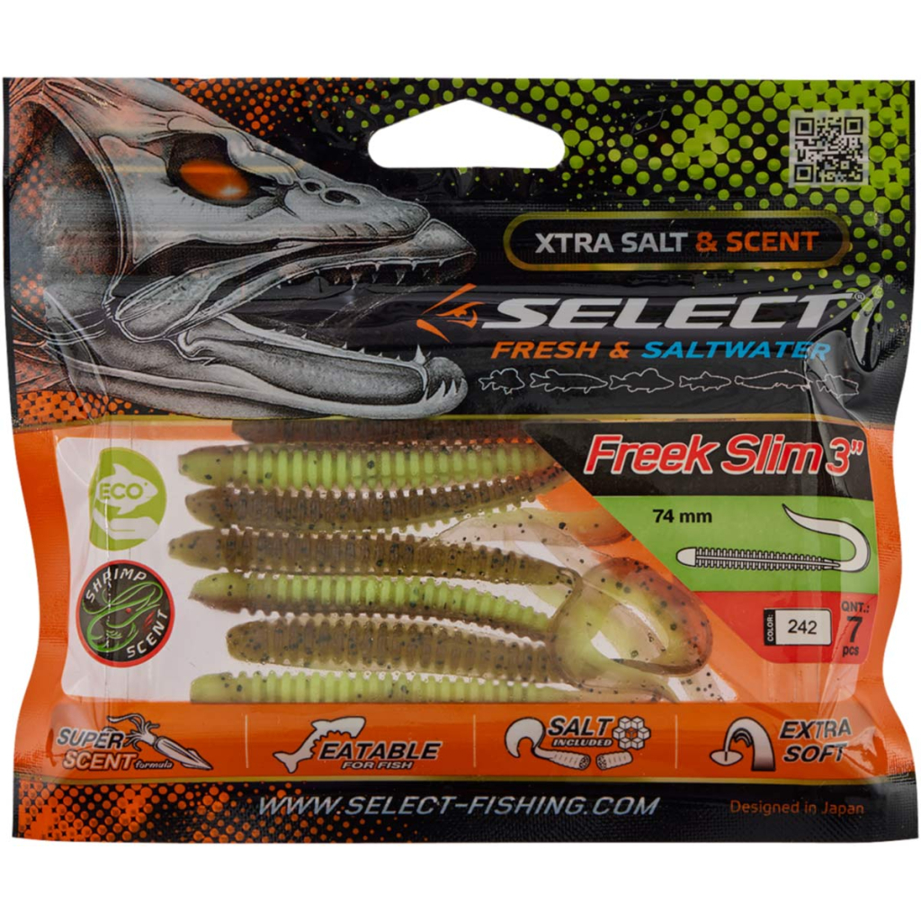 Силікон рибальський Select Freek Slim 3" 242 (7 шт/уп) (1870.72.57) - зображення 2