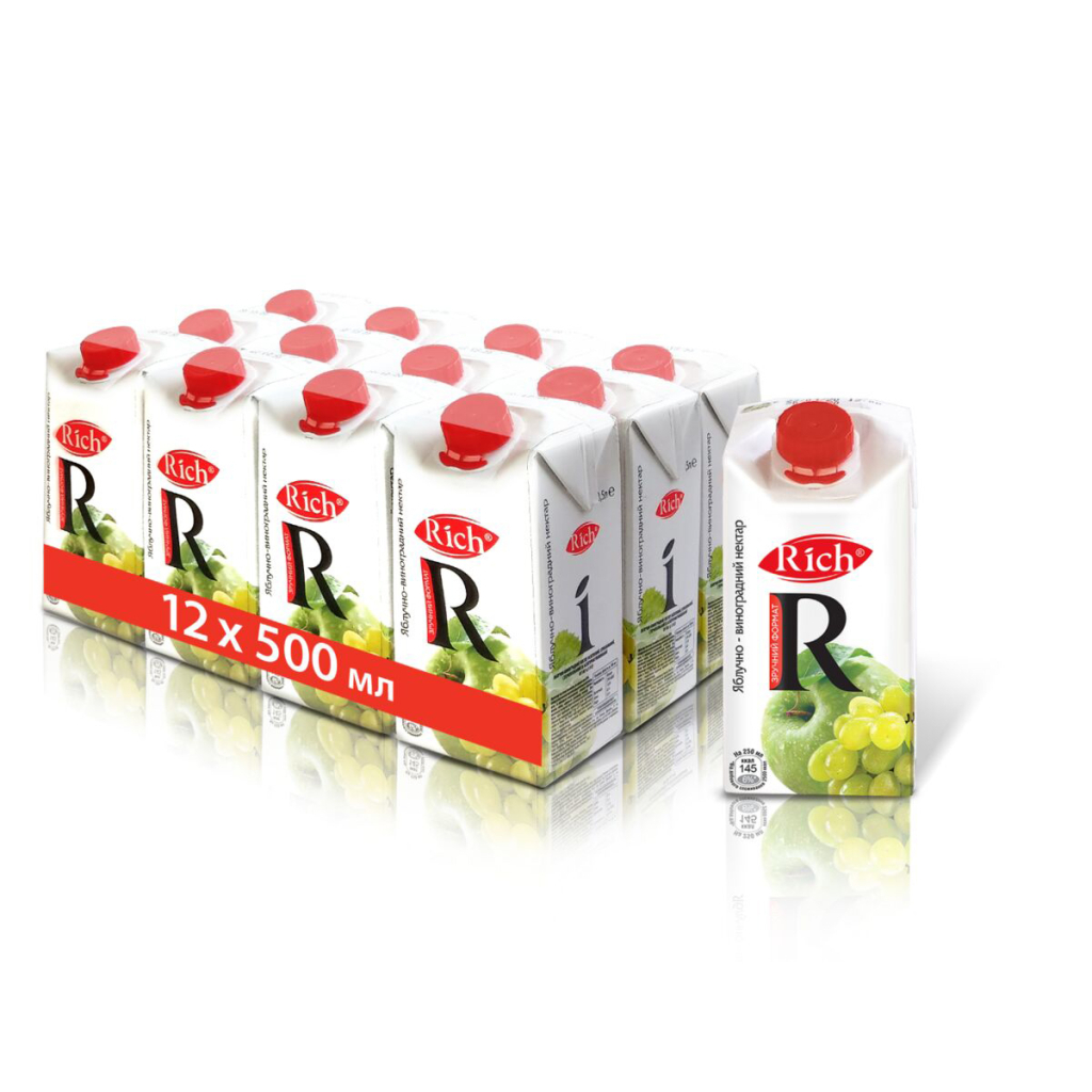 Сік Rich Яблучно-виноградний нектар 500 мл (4820039353450) - изображение 2