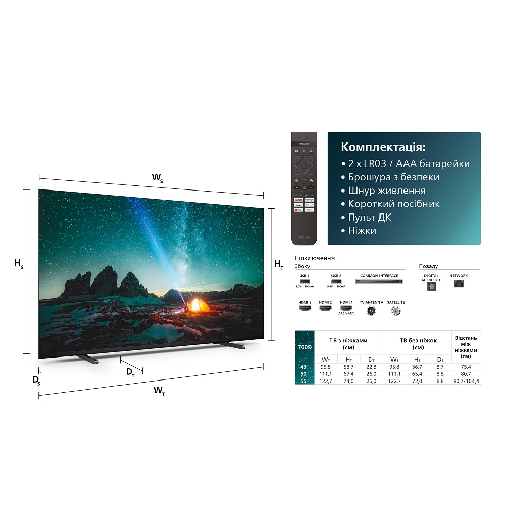 Телевізор Philips 50PUS7609/12 - зображення 9