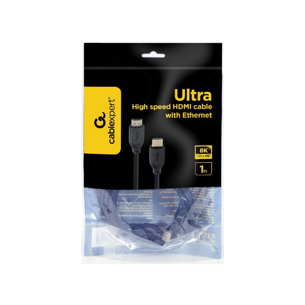Кабель мультимедійний HDMI to HDMI 1.0m V.2.1 Cablexpert (CC-HDMI8K-1M) - зображення 4