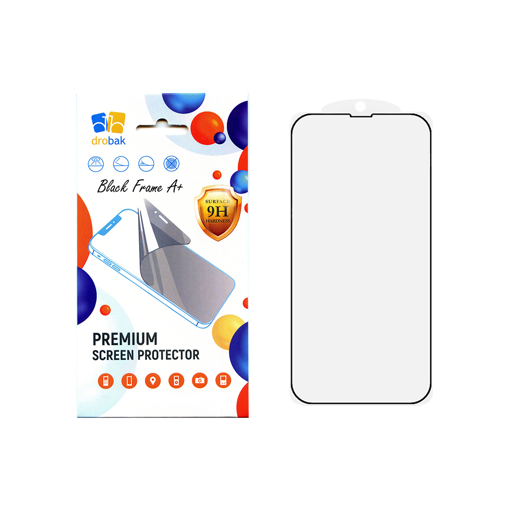 Скло захисне Drobak Apple iPhone 15 Pro Black Frame A+ (292902) - зображення 1