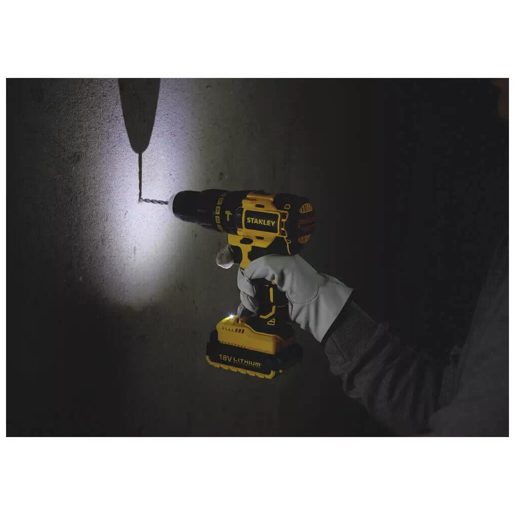 Шуруповерт Stanley 18 В, 55 Нм, 2 АКБ + ЗП, кейс (SBH20D2K) - зображення 6